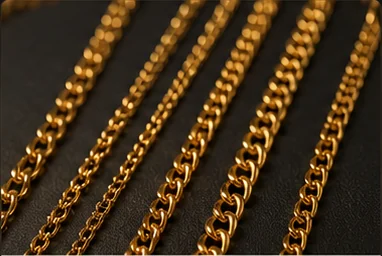 Gold chain styles arranged for production planning