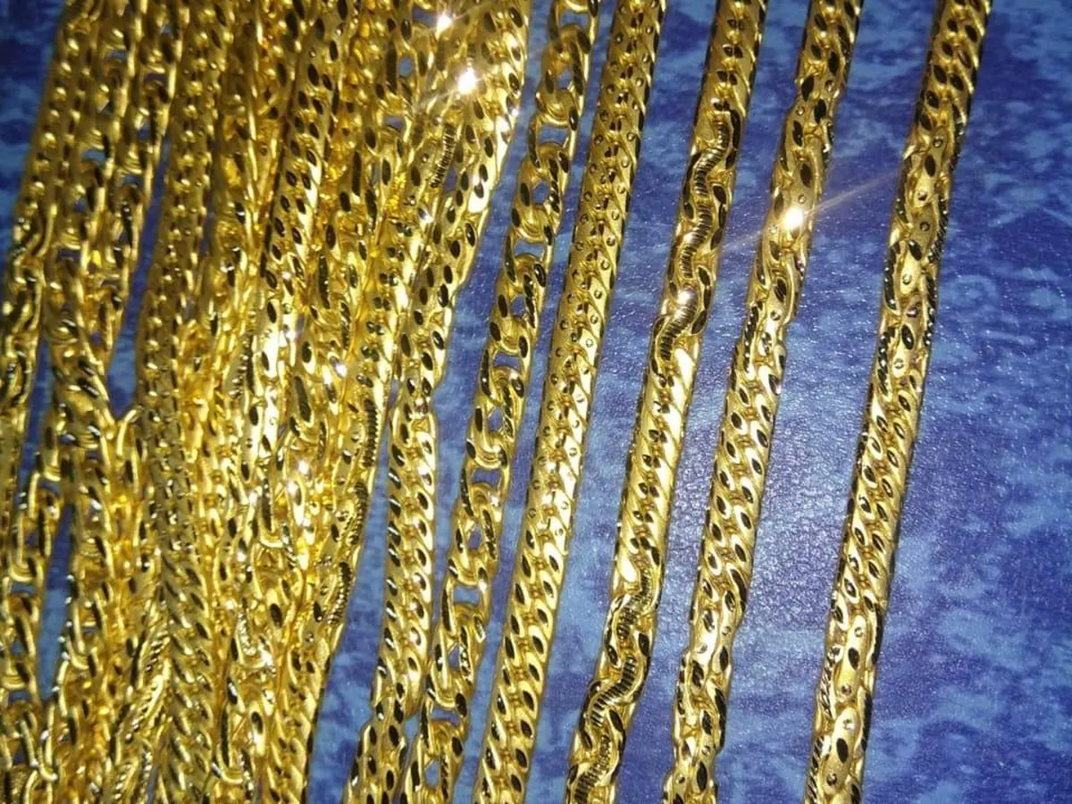 Gold chains arranged for bulk production support