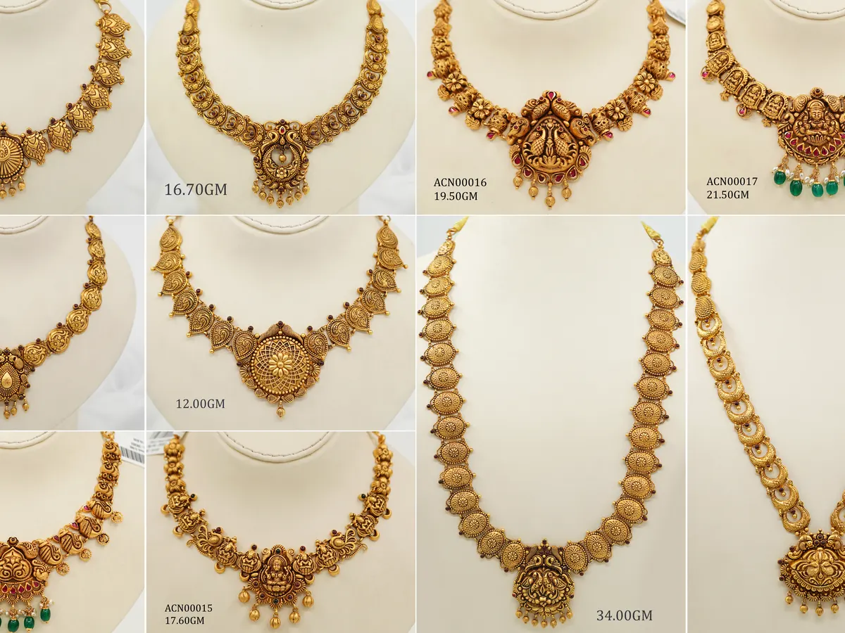 Gold ornament necklace range for jewellery retailers