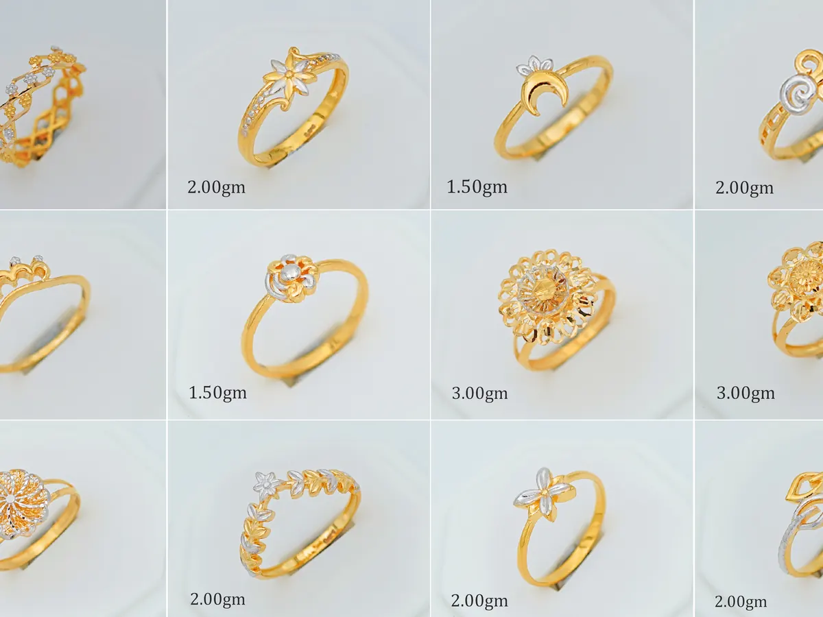 Gold ring ornament range